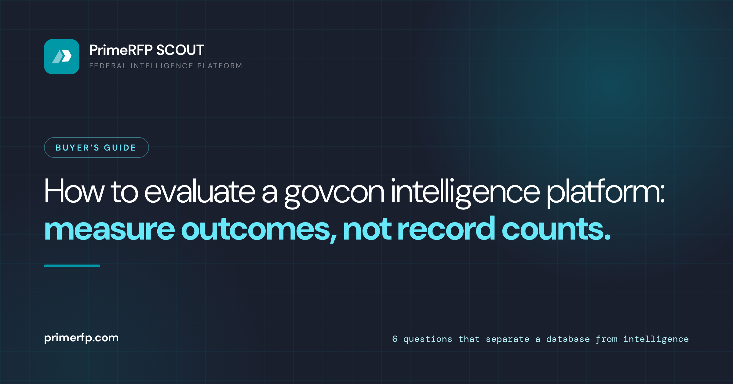 How to Evaluate a GovCon Intelligence Platform: Measure Outcomes, Not Record Counts