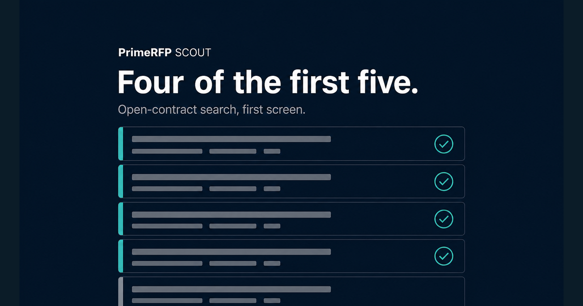 Four of the first five were the right work